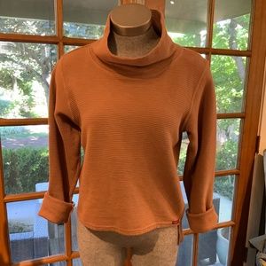 Hard Tail ribbed funnel neck top